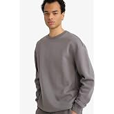 DeFacto Boxy Fit Bisiklet Yaka Basic D&uuml;z Pike Sweatshirt E1519AX26SP