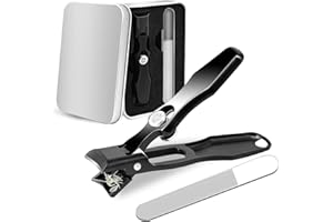 PGTC Shirem Obcinacz do paznokci,Sherum,Obcinacz do Paznokci Keilini,Przenośny,Ultra ostry obcinacz paznokci,Ultra ostry obcinacz do paznokci ze stali nierdzewnej,Odporny na zachlapanie,Obcinacz (Czarny)