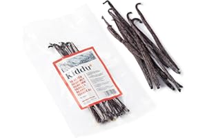Kiddu - Gousse de vanille gourmande, 10 dosettes entières de grade A emballées sous vide, 12 cm - 18 cm