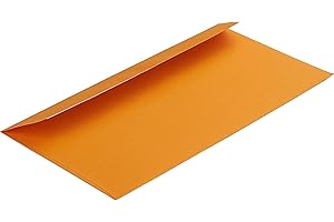 ‎BLANKE BRIEFHÜLLEN 100 Stück, Farbige Briefumschläge, DIN C6/5, Haftklebung mit Abziehstreifen, Gerade Klappe, 130 g/qm Colorista, Ohne Fenster, Orange, Blanke Briefhüllen