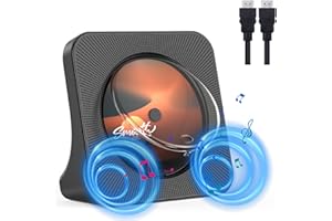 KOVCDVI DVD Player mit HDMI DVD Player für TV mit Bluetooth Lautsprecher Fernbedienung Staubschutzhülle Bildschirm FM-Radio Timer USB-Wiedergabe AUX-Wiedergabe Kopfhöreranschluss Schwarz