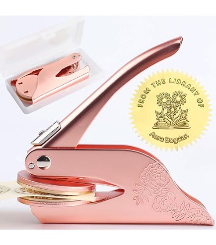 Embosseur de livre personnalisé, Embosser design personnalisé, Embosser pour bibliothèque, Cadeau pour amoureux des livres, Ex libris de, Le livre appartient à - France
