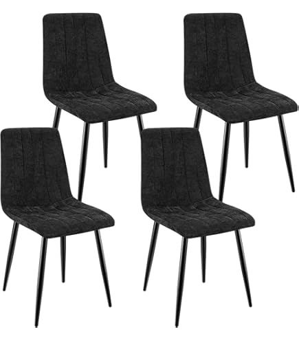 CLP Set 4 Sedie Da Pranzo Antibes In Ecopelle Grigio Chiaro – Imbottite Con Struttura Metallica E Protezioni Pavimento - 6