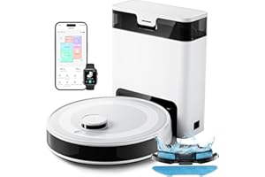 LEFANT M2S Pro Robot Aspirapolvere Lavapavimenti con Svuotamento Automatico,Aspirazione 10000Pa,240 Minuti,Navigazione Laser dTOF,Tecnologia di Evitamento Degli Ostacoli PSD,Pulizia Personalizzata