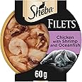 Sheba Fillets Cat Food Tray with Chicken, Shrimp and Ocean Fish in Gravy 2x16x60g