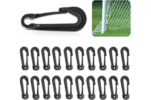 ETRAVEL 20PCS Durable Football Net Clips, White Plastic Soccer Goal Net Clips for Secure and Easy Application, Universal Size - Fits Most Sports Nets
