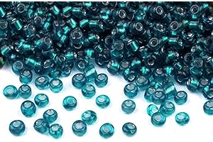 MADDMA 50g Rocailles-Perlen Glasperlen Perlen 8/0 3mm, Farbwahl, Farbe:türkis