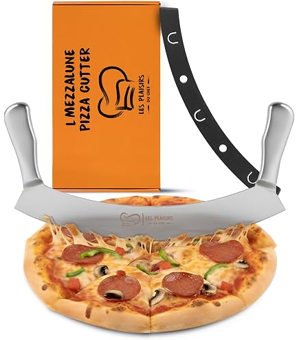 Planche Pizza Bois LIKAYA® /assiette à Pizza 'MARIO' Set De 2 Rondes Avec Planche à Pizza