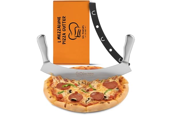 Les Plaisirs Du Chef - Coupe-Pizza Professionnel 30,5 cm – Roulette Pizza en Acier Inoxydable • Couteau à Pizza Robuste & Ergonomique • Découpe Facile et Précise