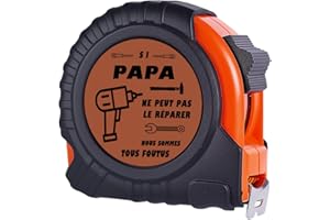 Lueaurra Cadeau Fete des Peres pour Papa, Mètre à Ruban pour Papa, Cadeau d'anniversaire Noël pour Papa, Mètre à Ruban de 5 Mètres en Cuir Véritable Cadeau pour Papa