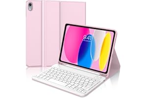 JADEMALL Custodia con Tastiera per iPad 11 Generazione A16 2025/10 Generazione 10.9" 2022, Italiano QWERTY Tastiera Bluetooth Staccabile Magnetica per iPad 10/11 Generazione 2022/2025, Rosa