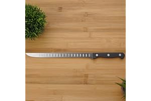 TS Tactical Store Couteau à jambon professionnel en inox avec alvéoles | Lame 25,5 cm TOP CUTLERY - 17135