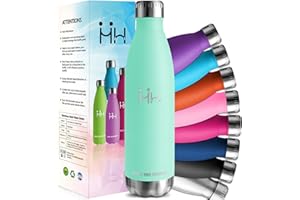 HoneyHolly Borraccia Termica, 18/8 Acciaio Inox Bottiglia Termica - 1000ML - Senza BPA Borraccia Palestra, Isolato Sottovuoto, Antigoccia, Bottiglia Acqua Termos per Scuola, Sport, Ufficio