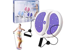 QUIXION Waist Twisting Disc, Waist Sculptor Machine Twister, Waist Whisper Twist Disc Balance Board with Drawstring, Twister Exercise for Waist with Massage Foot Sole- Home Fitness Gym Equipment.