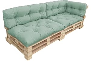 chilly pilley Palettenkissen Wasserdicht Palettenauflage Palettenpolster Palettenmöbel Gartenkissen Wasserfest Wasserabweisend viele Größen und Farben (5er Pastellminze)