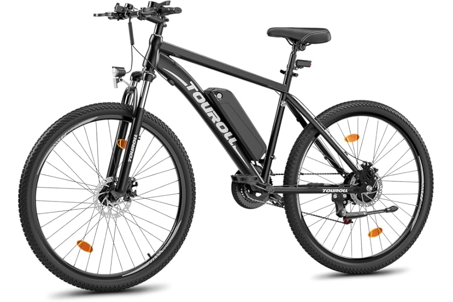 Touroll U1 Electric Mountain Bike, 26"/29'' Electric Bicycle Commute E-bike with 36V 13Ah Removable Battery, LED Display, Dual Disk Brake, 21 Speed, MTB for Teenagers and Adults