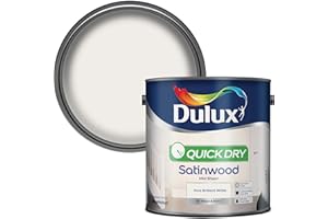 Dulux Quick Dry Satinwood Paint For Wood And Metal, Pure Brilliant White, 2.5 L
