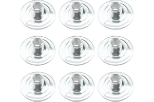 eMagTech 50pcs 3 Trous Écrous en T M8 Écrou en T Plaque Galvanisée Écrou en T Vis dans l'écrou en T Base Ronde Écrou en T pour Installation de Meubles Suspension d'objets au Plafond