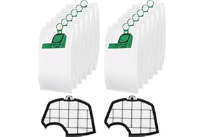 TOMKITY 12 Sacchetti per Folletto VK140 VK150 FP140 FP150 con 2 Filtri per Aspirapolvere Folletto