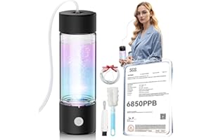 LOZLTX LOZITX 5.0 Upgrade Hydrogen Water Bottle【IHSA-Zugelassen 6,85 PPM(Verifiziert)】【0 Chlorine & 0 Ozone & 0 Heavy Metals】Hydrogen Water Bottle is Suitable for Family Outdoor Sports and Fitness Drinking