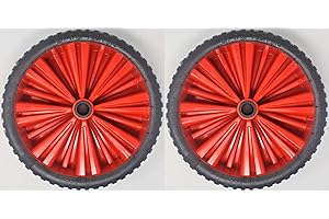 BITS4REASONS NEW MODEL FLAT FREE LAUNCH TROLLEY WHEEL (372mm) (SOLD AS A PAIR) DINGY, RAFT, TENDER SAILING BOAT 26 MM NYLON BUSH (RED)