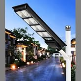 Jouis Solar G&uuml;neş Enerjili Dış Mekan Sokak Lambası - Bah&ccedil;e Aydınlatması, Hareket Sens&ouml;rl&uuml; Projekt&ouml;r, IP65 Su Ge&ccedil;irmez Avlu ve