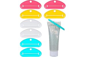 Bremorou 8 Stück Tubenquetscher Bunt Tubenausdrücker Tubenaufroller Tubenpresse Kunststoff Zahnpasta Quetscher Für Alle Tube Für Zahnpasta Creme Kosmetik Badezimmer Zubehör 3,46 × 1,46 × 0,24 Zoll