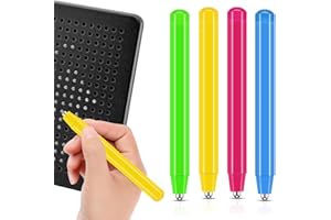 CJQRL 4 Stück Magnetstift, Magnettafel Stifte, Ersatzstift, für magnetische Zeichentafeln, Zaubertafel mit Kugeln, Magnetboard, Magnetspiel, für beledu magnettafel(Rosenrot, Gelb, Blau, Grün)