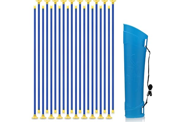 Huiguli Remplacement Ventouse Flèches, 20 Flèches Plastique Ventouse Jouet avec Carquois, Accessoires de Tir à Larc, 42 cm, Enfants Tir À l'arc Ensemble Flèches pour Garçons et Filles