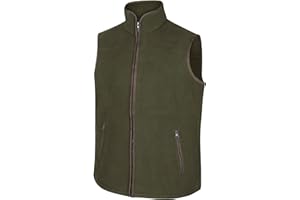 Hoggs of Fife Woodhall Fleece Gilet - Green 320gsm weight 100% polyester anti-pilling fleece, Full zip and two zipped pockets