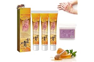 PNEDEODM 2/3/5 Stück Bees Venom Psoriasis-Behandlungscreme, New Zealand Bee Venom Professionelle Psoriasis-Behandlungscreme, Propolis Professionelles Behandlungsgel für alle Hauttypen (3)