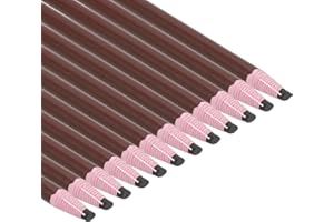PATIKIL Peel-Off China Markers, 36 Pack Grease Wax Pencils Wood for Glass Garments Drawing Film Paper Vinyl Metal, Brown