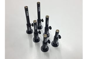 TMC 6 x Anodized Aluminium Stage stands with locking nuts, with 3", 4", 5" inserts