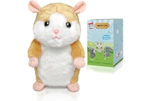 YH YUHUNG Juguete de Peluche de hámster parlante Que Repite lo Que Dices la Voz, Juguete de Peluche para niños