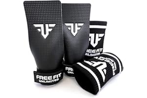 Free Fit Unlimited-Calleras para Crossfit-Calistenia-Guantes Gimnasio Hombre-Calleras Crossfit sin Agujeros-Muñequeras Crossfit-Muñequeras Gym-Hand Grips