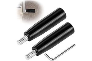 ITSOGOO 2 Pièce M8*63 mm Poignée Tournante en Bakélite Noir, Poignées Serrage de Manivelle,Machine Volant Poignee,pour Fraiseuse,Perceuse D'établi,Mécanique