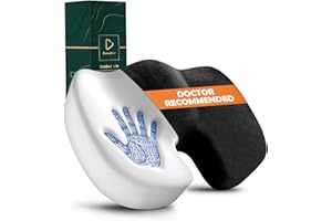 Ecosafeter Cuscino per Sedile - Cuscino per sedia in memory foam ad alta densità - Ergonomico allevia il coccige - Seduta per Auto, Ufficio, Sedia da Gioco Fodera Lavabile