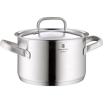 WMF Gourmet Plus Kochtopf hoch mit Metalldeckel, Ø 16 cm