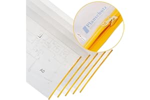 Axis Line Lot de 5 pochettes de protection de plan dans différentes tailles (900 x 1250, DIN A0).