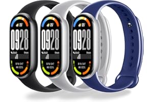 Monuary 3-10 Pièces Bracelets Compatibles avec Xiaomi Smart Band 10/9/8, Bracelets Sportifs Colorés, Souples et Respirants, à Dégagement Rapide