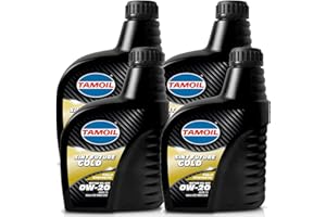 TAMOIL Olio Motore 0W20 Sint Future Gold SAE 4 Litri ACEA C5 per auto BENZINA DIESEL e IBRIDI. 100% SINTETICO