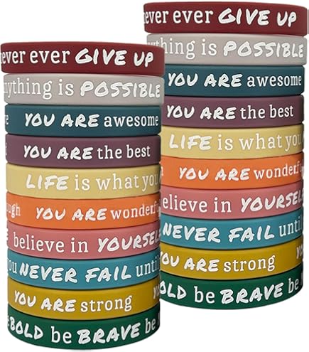 36 stuks motiverende polsbandjes siliconen armbanden inspirerende siliconen armbanden met positieve gezegden motiverende rubberen armbanden moeder geschenken party cadeau voor leerlingen tieners