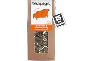 teapigs Chamomile & Manuka Honey Tea Bags - Soothing Camomile Herbal Tea Infusion with Manuka Honey - Naturally Caffeine-Free Detox Tea - 15 Biodegradable Tea Bags