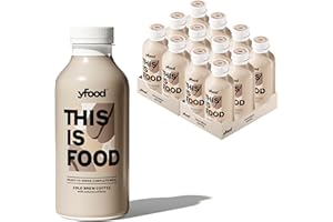 yfood caffè, pasto pronto da bere, THIS IS FOOD drink, 34 g di proteine, 26 vitamine e minerali (12 x 500 ml)