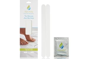 SLIPS AWAY ALL YOUR NON SLIP SOLUTIONS Non Slip Bath Mat Shower Stickers adhesive non rubber (8 White Strips)
