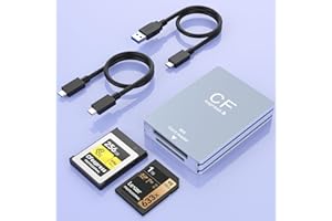 ROCKETEK CFexpress Type-B Kartenleser & SD Kartenleser 2 in 1, USB 3.1 (Gen 2) 10Gbps CF Express Typ B Leser Adapter Card Reader mit UAB-A & USB-C-Kabel kompatibel mit Windows/Mac/Linux/Android