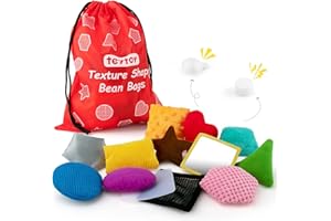 teytoy Sensory Bean Bag, Texture Beanbags, Set of 12 Fidget Toys for Autism, Shape Bags with Preschoolers, Fine Motor & Play Boys and Girls