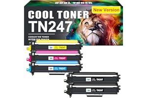 COOL TONER TN247 DCP-L3550CDW TN-243CMYK Toner: Compatible pour Brother MFC-L3750CDW Toner TN243 MFC-L3770CDW HL-L3210CW HL-L3230CDW MFC-L3710CW MFC-L3730CDN TN243CMYK TN 243CMKY 247 TN-247 TN-243 5-Pack