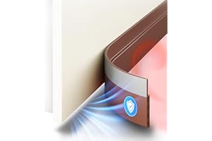 SilverRack Burlete Puerta Entrada contra Corrientes de Aire - 1x 1m Marrón - Burlete Puerta Exterior Autoadhesivo - Burlete Bajo Puerta Burlete protección contra el frío y Sellado