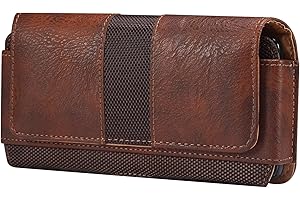 Baiyian Gürteltasche Hülle Premium PU Leder Handy Gürteltasche mit Gürtelclip Halterung Universal für Samsung Galaxy A13 A23 A22 A14 A53 pro iPhone 14 15 Pro Max Google Pixel 7 Pro - Braun